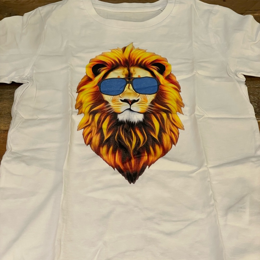 Don Teddy White Lion Graphic Kids T-Shirt